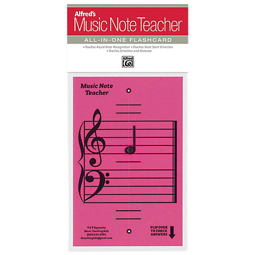 Alfred's Music Note Teacher All-In-One Flashcard Pink