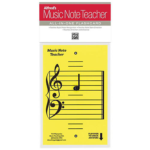Alfred's Music Note Teacher All-In-One Flashcard Yellow