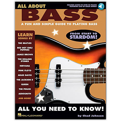 Hal Leonard All About Bass (Fun & Simple Guide To Playing Bass From Start To Stardom) (Book/Online Audio)