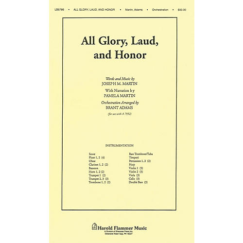 Shawnee Press All Glory, Laud and Honor (from A Time for Alleluia) Score & Parts arranged by Joseph M. Martin