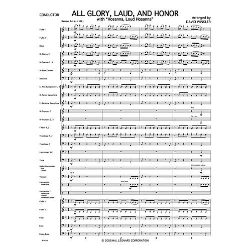 PraiseSong All Glory, Laud, and Honor (with Hosanna, Loud Hosanna) Orchestra arranged by David Winkler