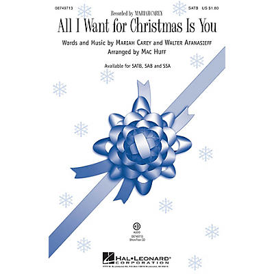 Hal Leonard All I Want for Christmas Is You ShowTrax CD by Mariah Carey Arranged by Mac Huff