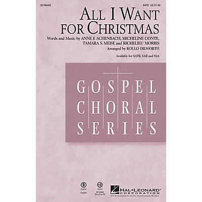 Hal Leonard All I Want for Christmas SSA Arranged by Rollo Dilworth