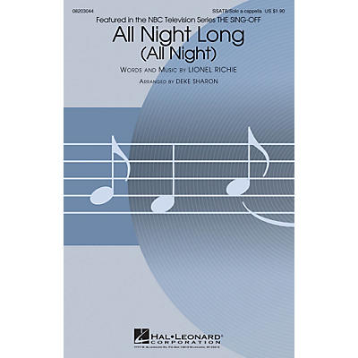 Hal Leonard All Night Long (All Night) (from NBC's The Sing-Off) SSATB and Solo A Cappella arranged by Deke Sharon