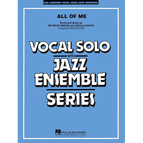 Hal Leonard All Of Me Vocal Solo Jazz Band Level 3 - 4