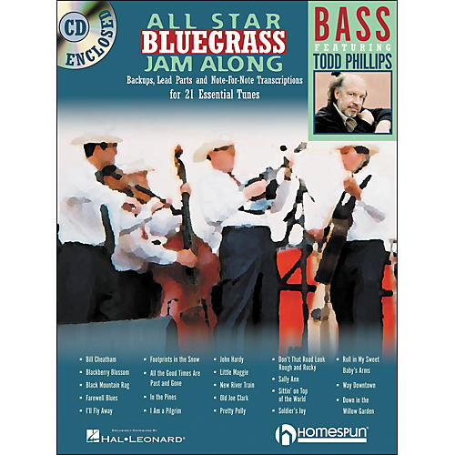 Homespun All Star Bluegrass Jam-Along for Bass Book/CD