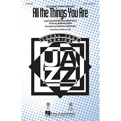 Hal Leonard All The Things You Are ShowTrax CD Arranged by Paris Rutherford