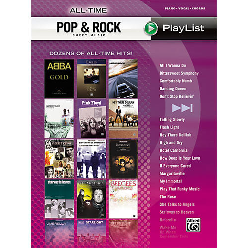 All-Time Pop & Rock Hits Sheet Music Playlist Piano/Vocal/Chords