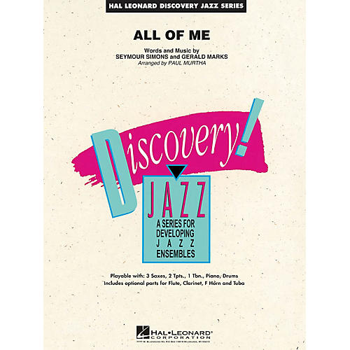 Hal Leonard All of Me Jazz Band Level 1.5 Arranged by Paul Murtha