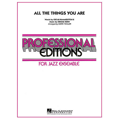 Hal Leonard All the Things You Are Jazz Band Level 5 Arranged by Mark Taylor