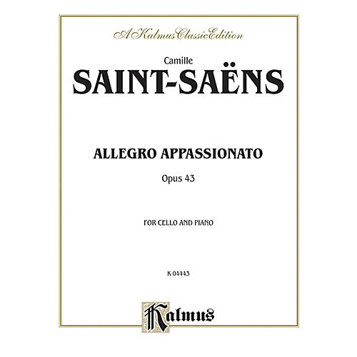 Alfred Allegro Appassionato Op. 43 for Cello By Camille Saint-Sa«ns Book