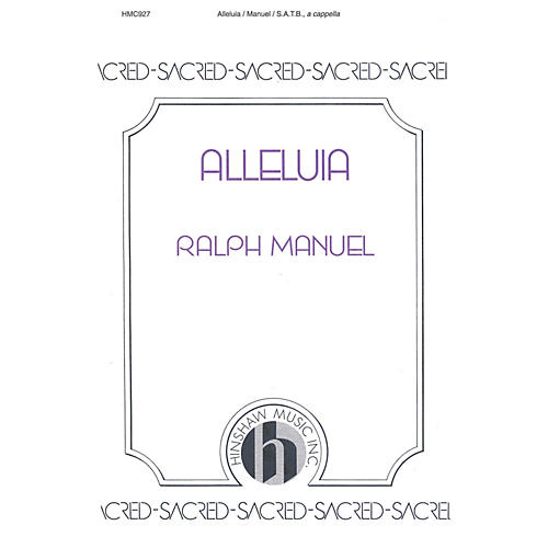 Hinshaw Music Alleluia SATB arranged by Ralph Manuel