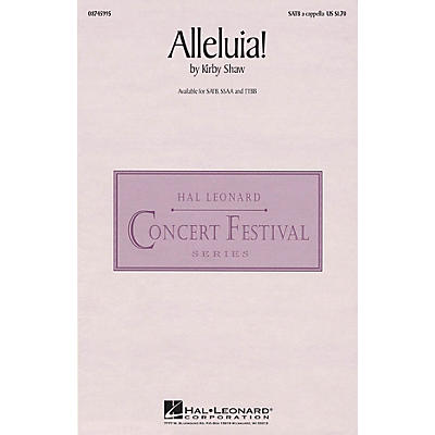 Hal Leonard Alleluia! TTBB A Cappella Composed by Kirby Shaw