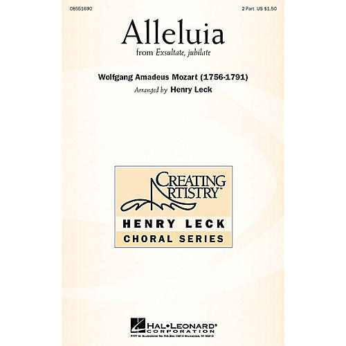 Hal Leonard Alleluia (from Exsultate, Jubilate) 2-Part arranged by arr. Henry Leck