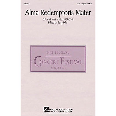 Hal Leonard Alma Redemptoris Mater SATB a cappella arranged by Terry Eder