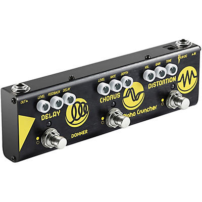 Donner Alpha Cruncher Delay/Chorus/Distortion Multi-Effects Pedal -