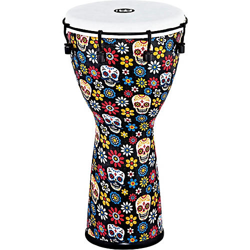 MEINL Alpine Synthetic Djembe 10 in. Day of the Dead