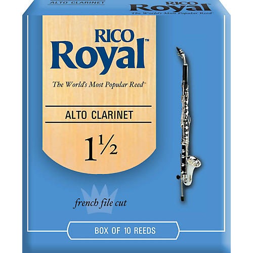 Rico Royal Alto Clarinet Reeds, Box of 10 Strength 1.5