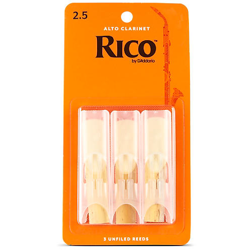 Rico Alto Clarinet Reeds, Box of 3 Strength 2.5