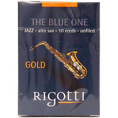 Rigotti Alto Saxophone Reed, Gold Jazz Cut