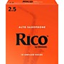 Rico Alto Saxophone Reeds, Box of 10 Strength 2.5