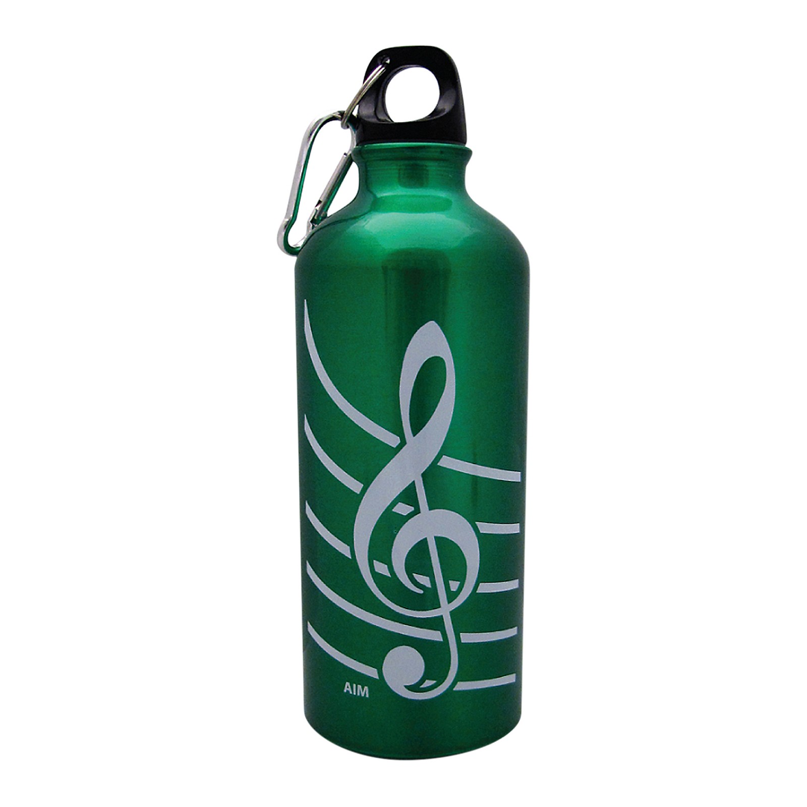 AIM Aluminum Bottle G Clef Green Musician's Friend