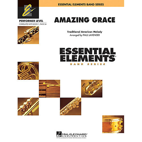 Hal Leonard Amazing Grace Concert Band Level .5 to 1 Arranged by Paul Lavender