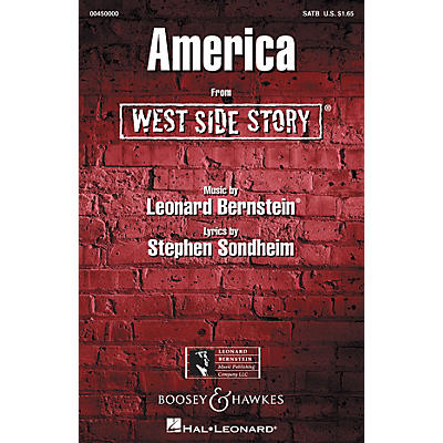 Hal Leonard America (from West Side Story) (SATB) SATB Arranged by William Stickles
