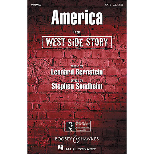 Hal Leonard America (from West Side Story) (SATB) SATB Arranged by William Stickles