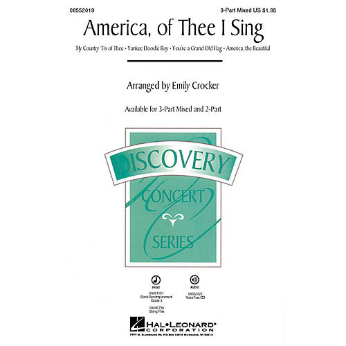 Hal Leonard America, of Thee I Sing (Medley) 2-Part Arranged by Emily Crocker