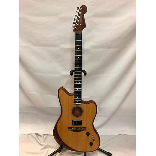 Fender American Acoustasonic Jazzmaster Acoustic Electric Guitar Natural Mahogany