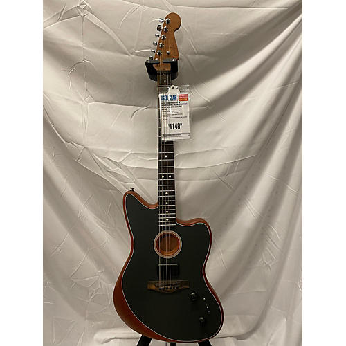 Fender American Acoustasonic Jazzmaster Acoustic Electric Guitar Flat Black