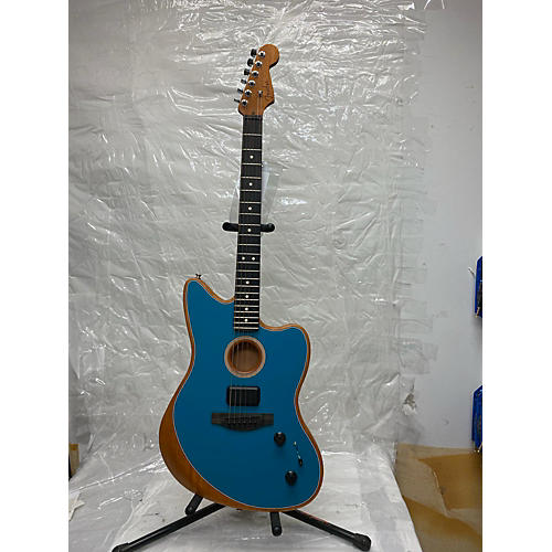Fender American Acoustasonic Jazzmaster Acoustic Electric Guitar Blue