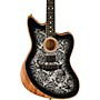 Fender American Acoustasonic Jazzmaster Limited-Edition Acoustic-Electric Guitar Black Paisley