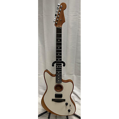Fender American Acoustasonic Jazzmaster Solid Body Electric Guitar White