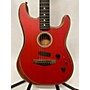 Used Fender American Acoustasonic Stratocaster Acoustic Electric Guitar Dakota Red
