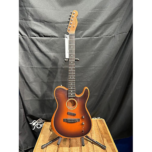 Fender American Acoustasonic Telecaster Acoustic Electric Guitar Natural