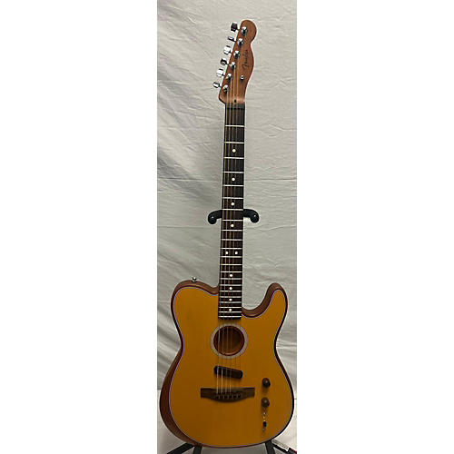 Fender American Acoustasonic Telecaster Acoustic Electric Guitar TV Yellow