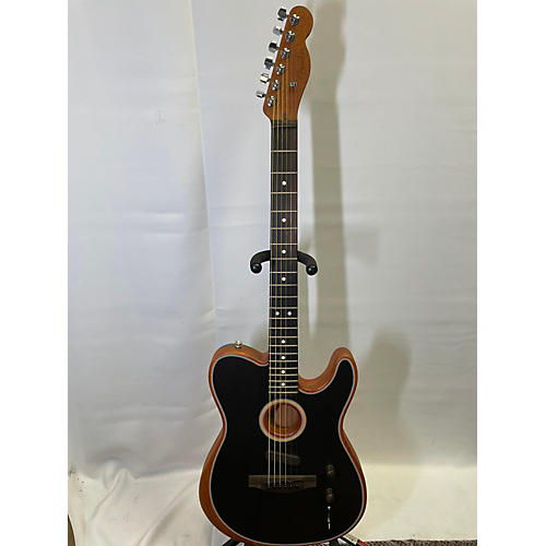 Fender American Acoustasonic Telecaster Acoustic Electric Guitar Black