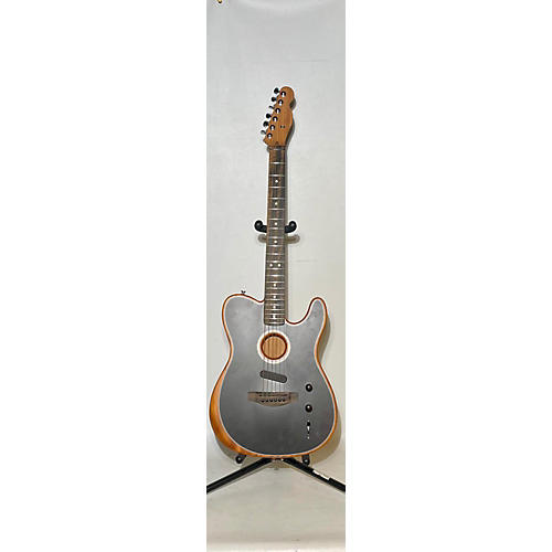 Fender American Acoustasonic Telecaster Acoustic Electric Guitar Trans Brown