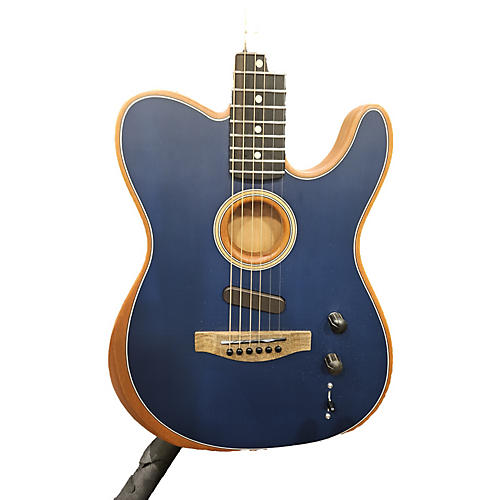 Fender American Acoustasonic Telecaster Acoustic Electric Guitar Blue