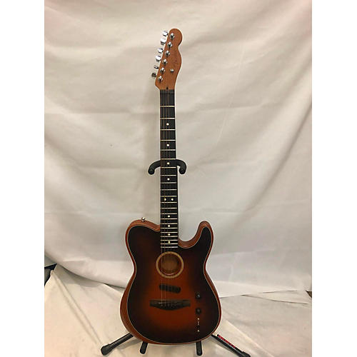 Fender American Acoustasonic Telecaster Acoustic Electric Guitar Brown Sunburst