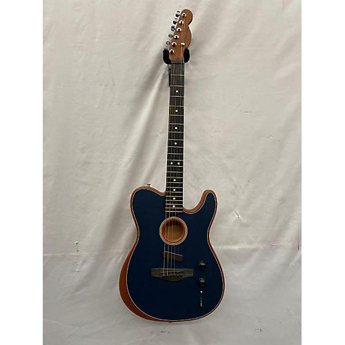 Fender American Acoustasonic Telecaster Acoustic Electric Guitar Blue