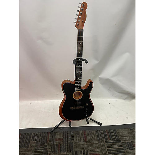 Fender American Acoustasonic Telecaster Acoustic Electric Guitar Black