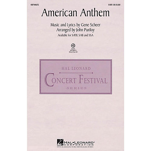 Hal Leonard American Anthem (from The War) SATB arranged by John Purifoy