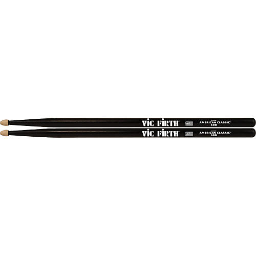 Vic Firth American Classic Drum Sticks With Black Finish 5B Wood