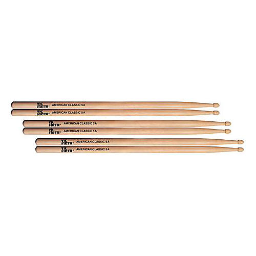 American Classic Hickory Wood 5A 3 Pair