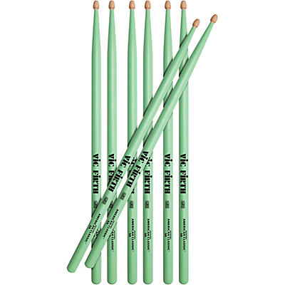 Vic Firth American Classic Seafoam Green Drum Sticks 4-Pack
