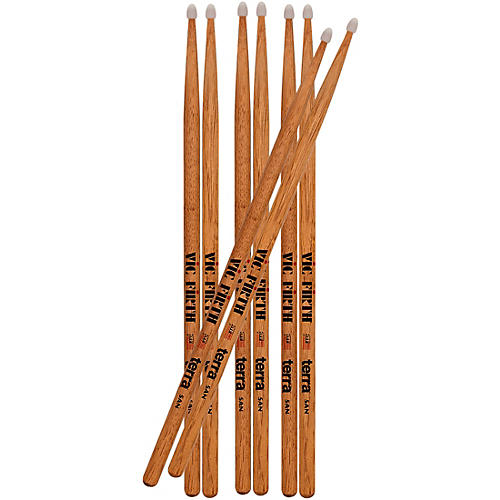 Vic Firth American Classic Terra Series Drum Sticks Value 4-Pack 5A Nylon