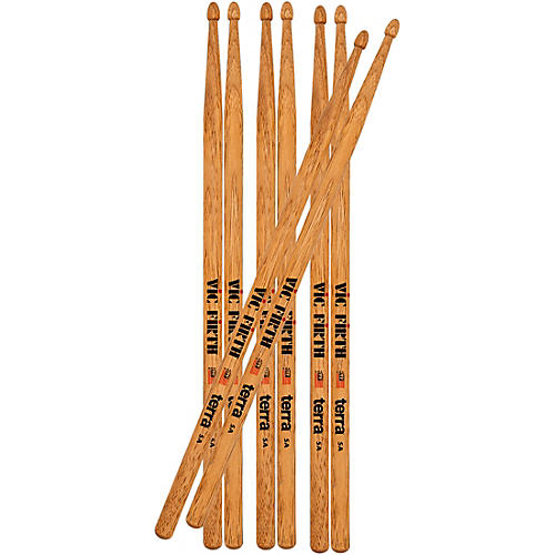 Vic Firth American Classic Terra Series Drum Sticks Value 4-Pack 5A Wood